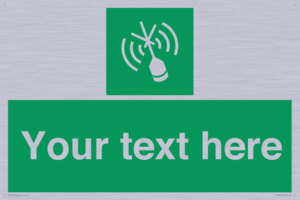 Custom sign safe condition Emergency position beacon